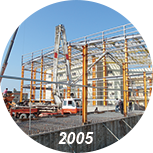 Construction of the new factory in 2005
